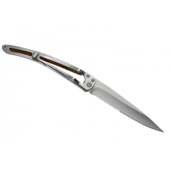 Deejo 1CB575 Serration, titan, juniper wood, Trout Deejo 1CB575 Serration, titan, juniper wood, Trout
